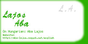 lajos aba business card